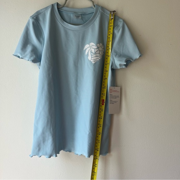 Old Navy Girls Blue Rash Guard Swim Shirt L (10–12) | UPF 40 Sun Protection - Picture 5 of 8